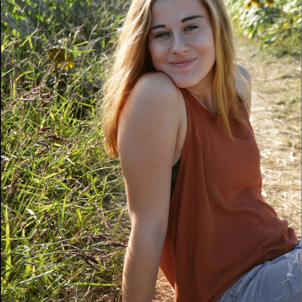 Orange cute skater tank top
